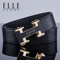 ELLE HOMME 法国品牌皮带 真皮自动扣