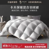 BLISS 百丽丝 水星家纺被子混合羽绒鹅绒蓬松保暖宿舍家用冬季被子加厚 混合羽绒加厚冬被 150cm×210cm