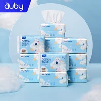 auby 澳贝 婴儿棉柔巾加厚干湿两用一次性洗脸巾 小熊巾100抽*12包