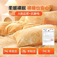 BLISS 百丽丝 A类牛奶绒套件1.2米床 适配150*210cm被芯